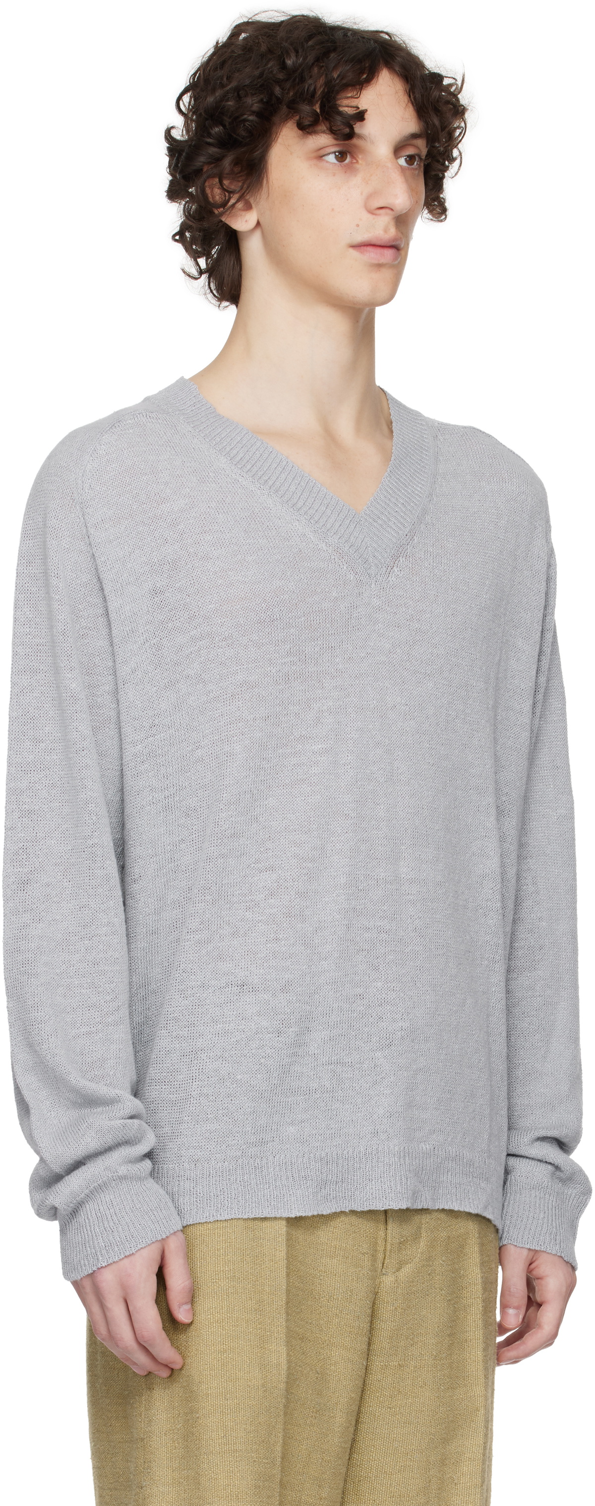 OUR LEGACY Blue Rue V-Neck Sweater Our Legacy