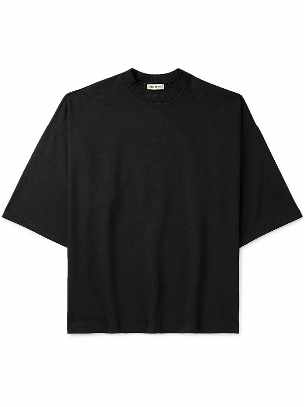 Photo: Fear of God - Thunderbird Milano Oversized Embroidered Jersey T-Shirt - Black