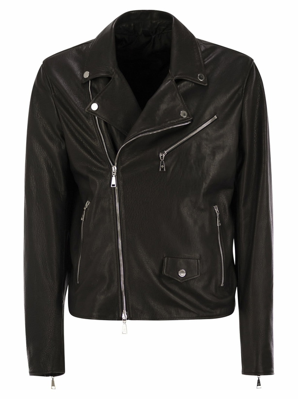 Photo: Tagliatore Lambskin Biker Jacket