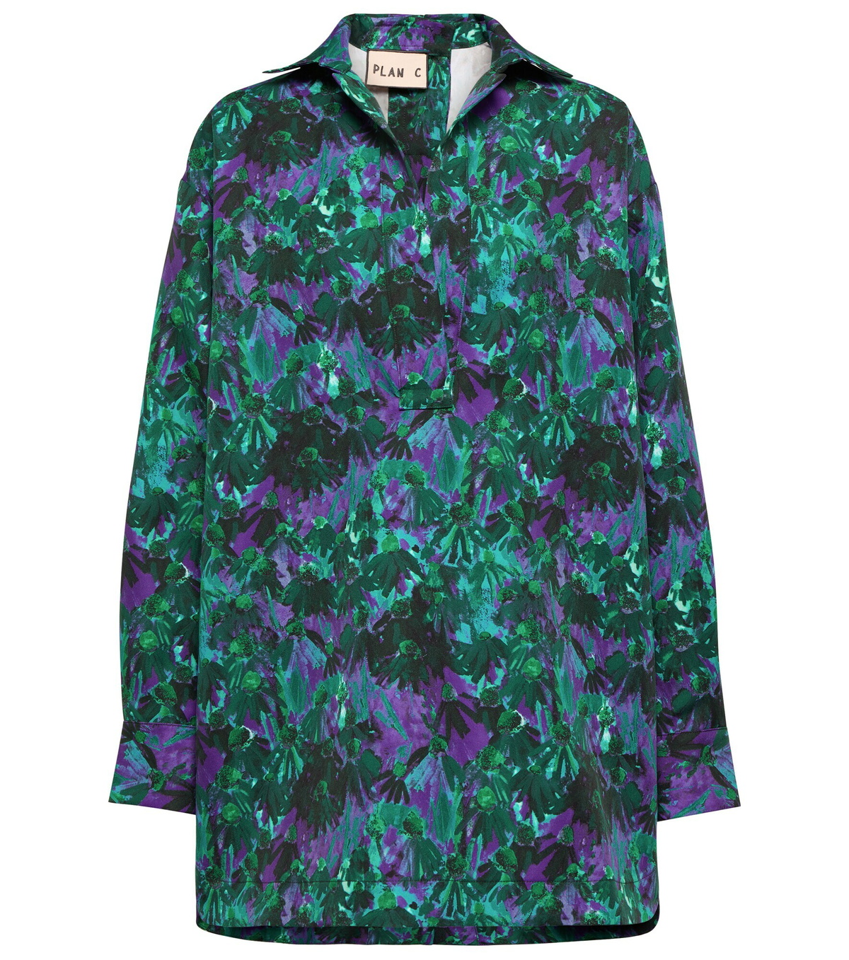 Plan C - Floral twill top