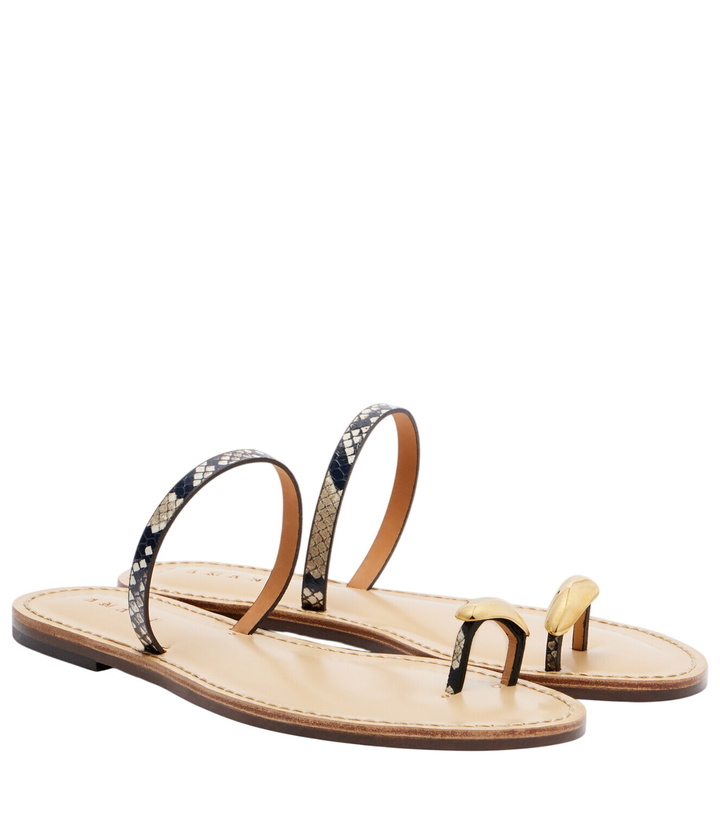 Photo: Amanu Kibera snake-effect leather sandals