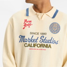 MARKET Men's Pure Gold Collared Sweater in Butter-Cream