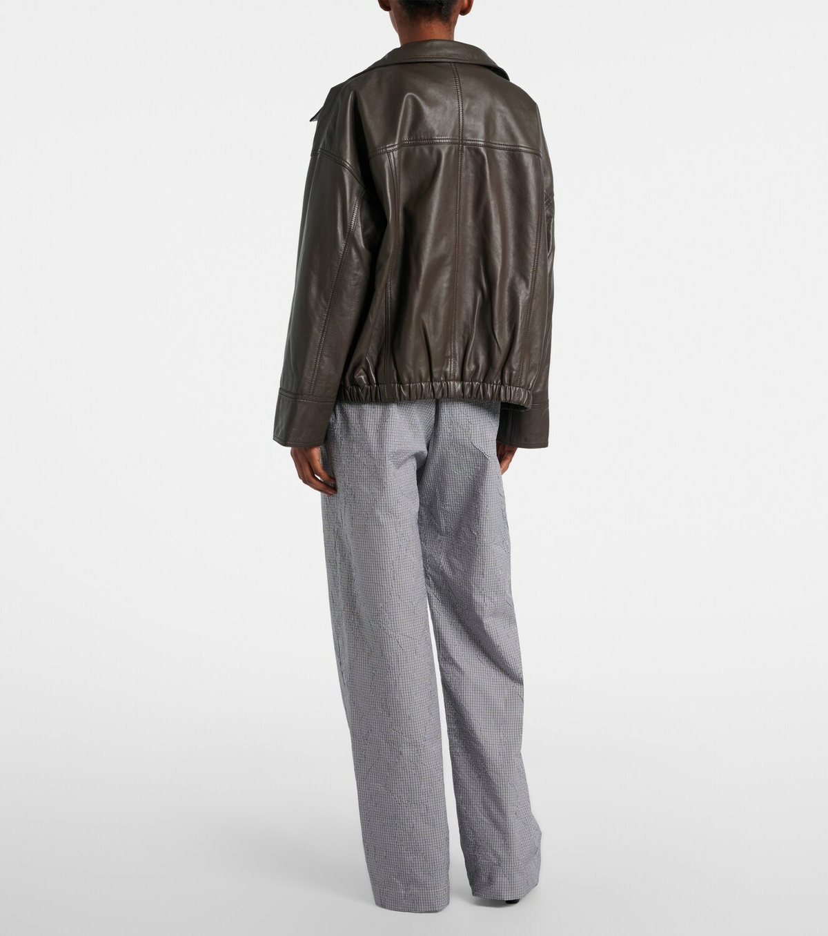 Róhe Checked cotton-blend pajama pants