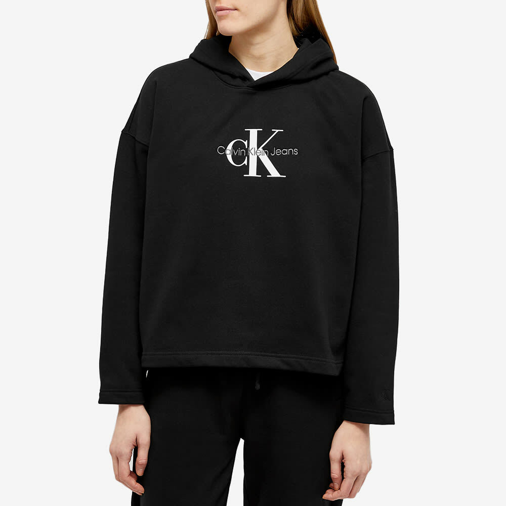 Calvin Klein Jeans Logo Hoodie White