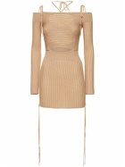 ANDREADAMO - Ribbed Knit Viscose Blend Mini Dress