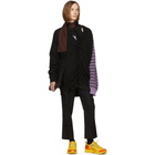 Raf Simons Black Contrasting Sleeve Cardigan