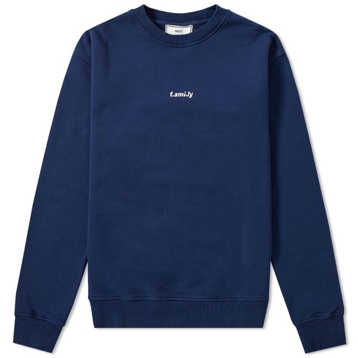 Photo: AMI f.ami. ly Embroidered Crew Sweat Navy