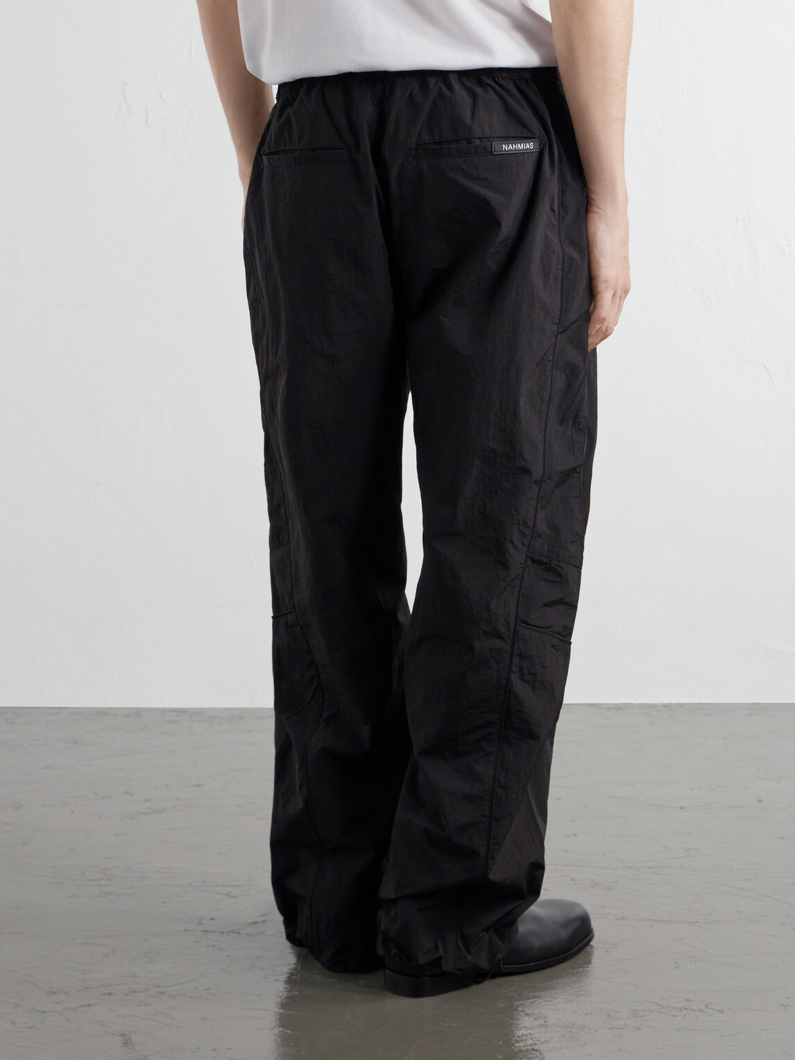 NAHMIAS - Logo-Appliquéd Straight-Leg Shell Sweatpants - Black