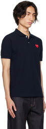 COMME des GARÇONS PLAY Navy Heart Patch Polo