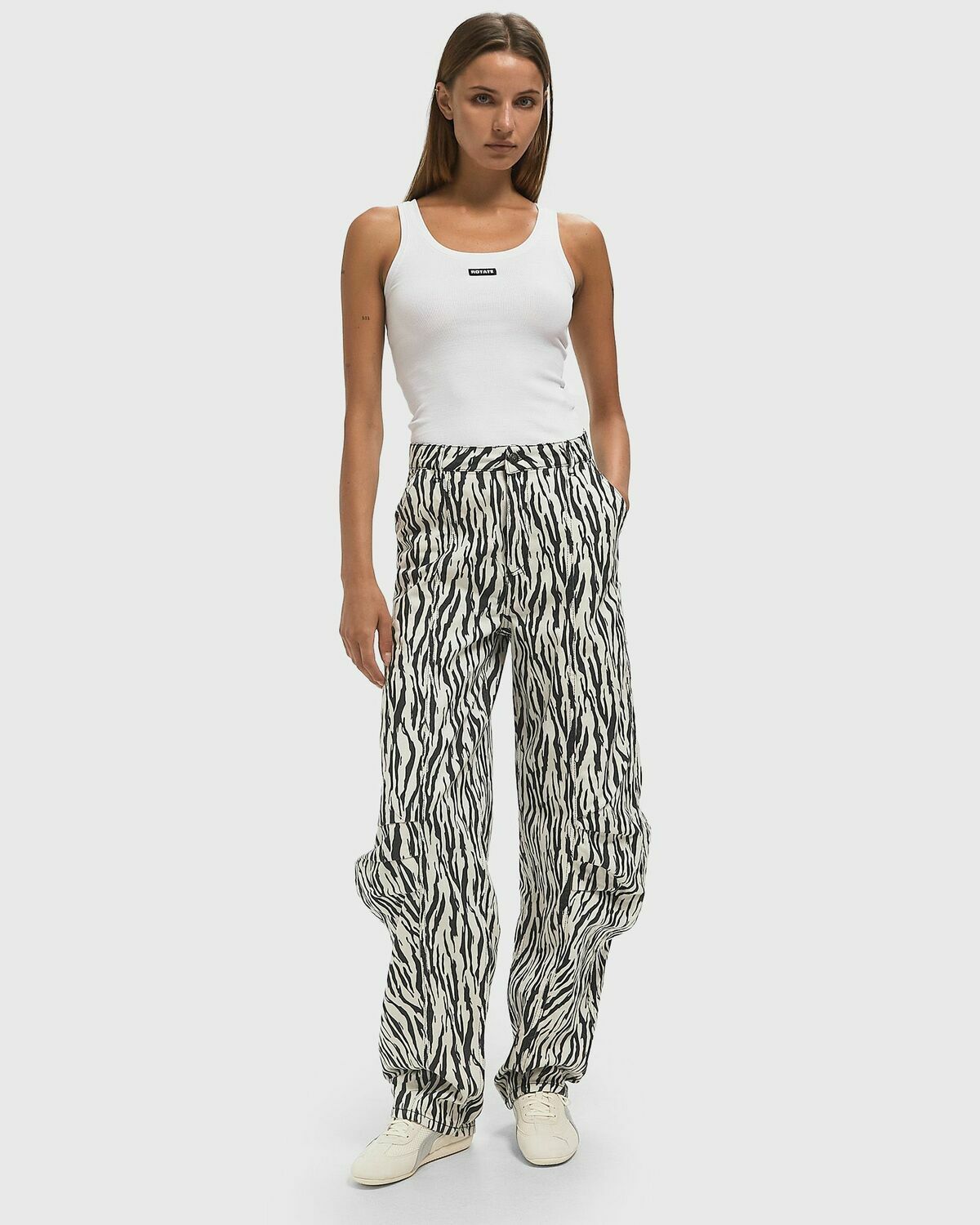 ROTATE Birger Christensen BASIC TANK TOP White Womens Tops & Tank