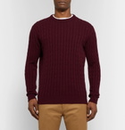 Thom Sweeney - Cable-Knit Cashmere Sweater - Men - Burgundy