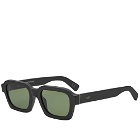 SUPER Caro Sunglasses in Black/Green