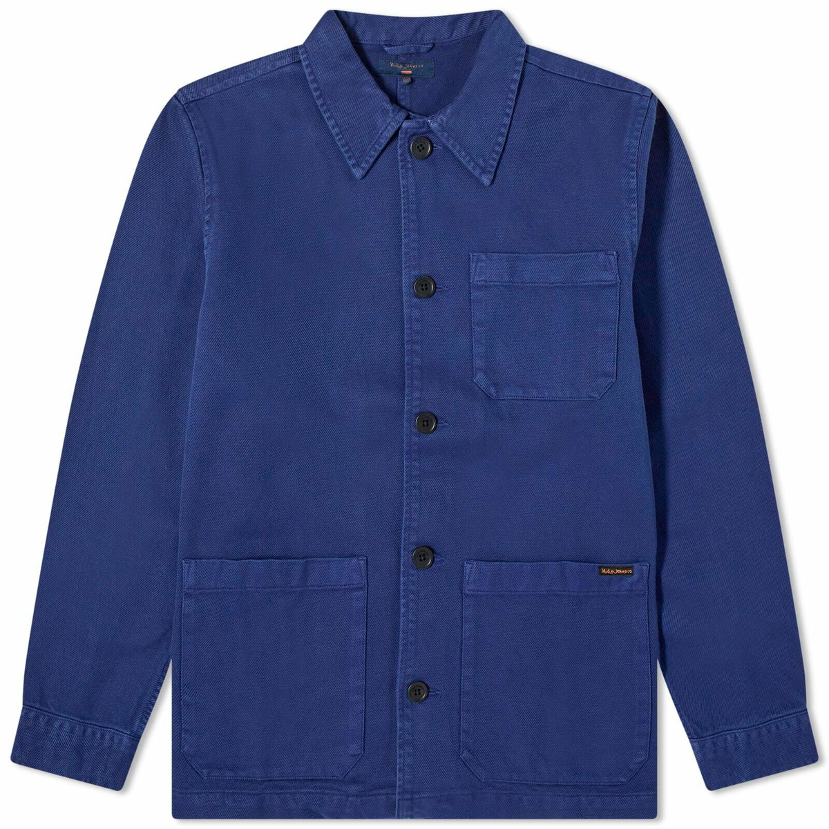 Nudie Jeans Co Men's Barney Worker Jacket in Mid Blue Nudie Jeans Co