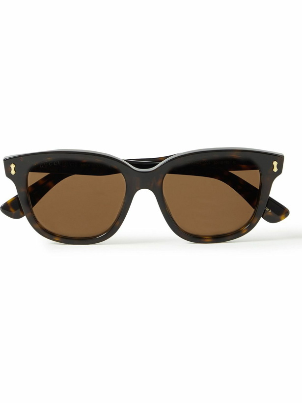 Photo: Gucci Eyewear - Square-Frame Tortoiseshell Acetate Sunglasses