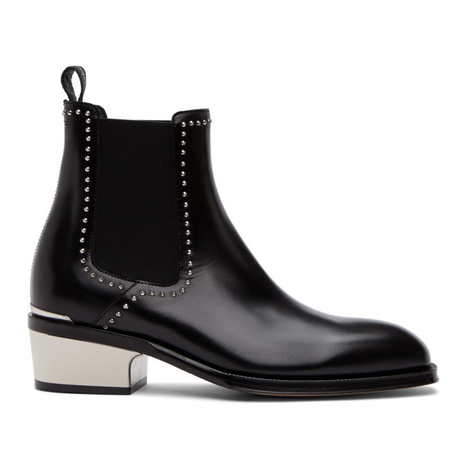 Photo: Alexander McQueen Black Leather Chelsea Boots