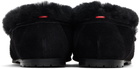 Aeyde Black Jasper Shearling Loafers