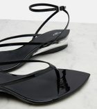 Alaïa Invisible patent leather thong sandals