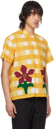 HARAGO Yellow Check Shirt