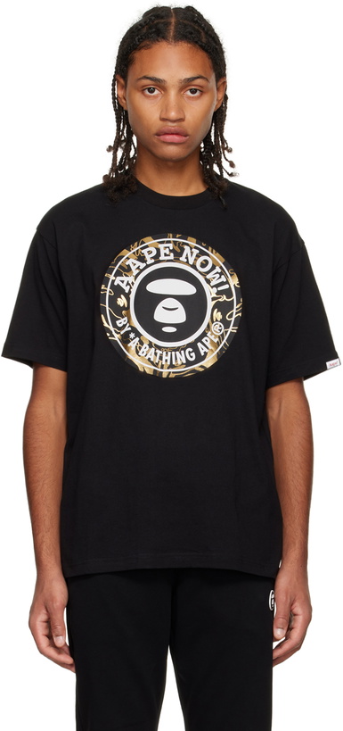 Photo: AAPE by A Bathing Ape Black Printed T-Shirt