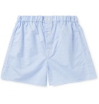 Emma Willis - Prince of Wales Checked Cotton-Poplin Boxer Shorts - Blue