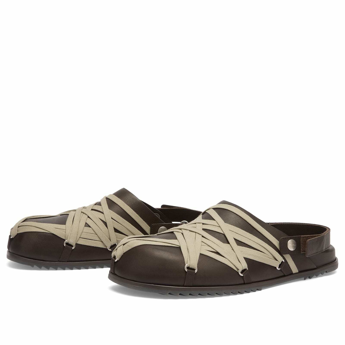 Rick Owens Men's Megalace Slip On Mule in Dark Dust