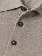 Purdey - Tantallon Slim-Fit Merino Wool Polo Shirt - Neutrals