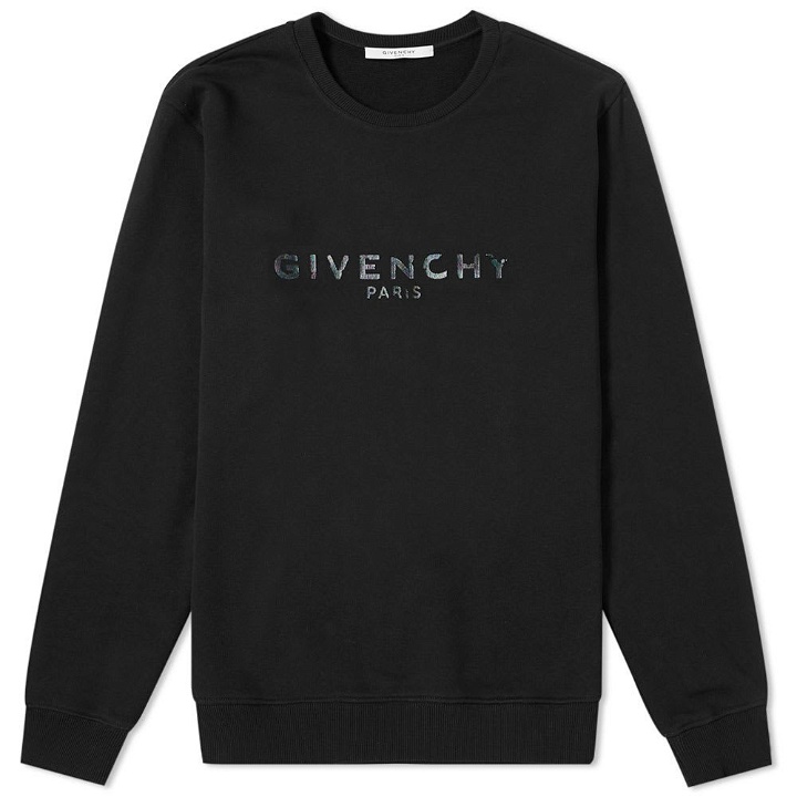 Photo: Givenchy Iridescent Logo Crew Sweat