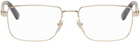 Gucci Gold Rectangular Glasses