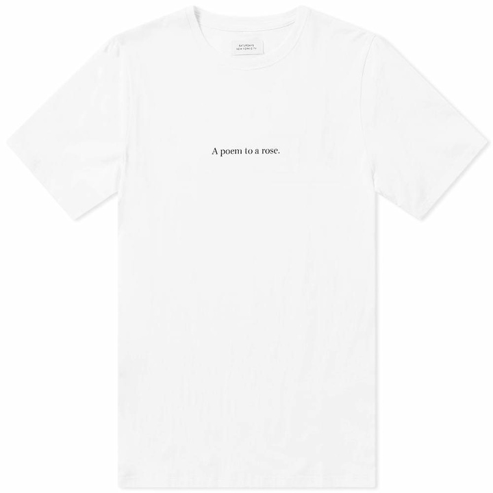 Photo: Saturdays NYC Poem Tee