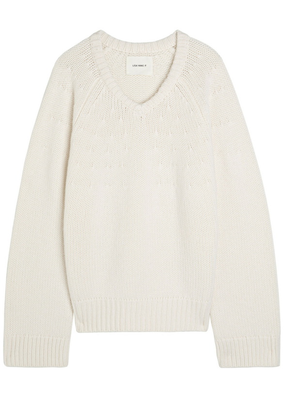 Photo: Lisa Yang Oia Textured Cashmere Jumper Cream