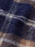 Hartford - Checked Wool-Blend Gilet - Blue
