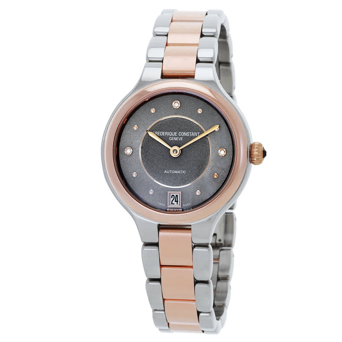 Frederique Constant Delight Automatic Diamond Grey Dial Ladies Watch FC-306LBRD3ER2B