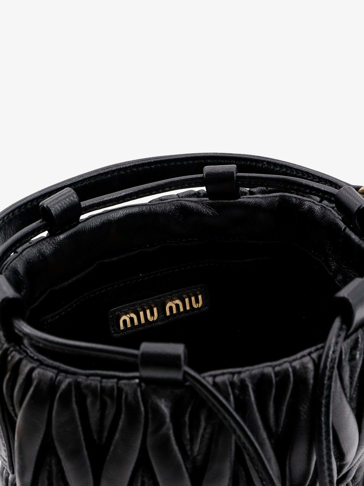 Miu Miu Bucket Bag Black Womens Miu Miu
