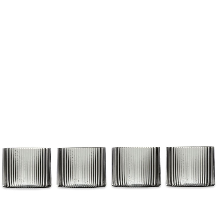 Photo: ferm LIVING Ripple Low Glasses - Set of 4 in Smoked