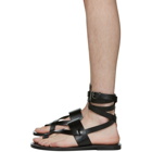 Saint Laurent Black Culver Ankle Strap Sandals