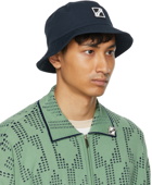We11done Navy Square Logo Bucket Hat
