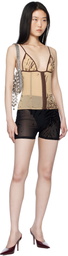 Poster Girl Beige Doll Triangle Zebra Print Camisole