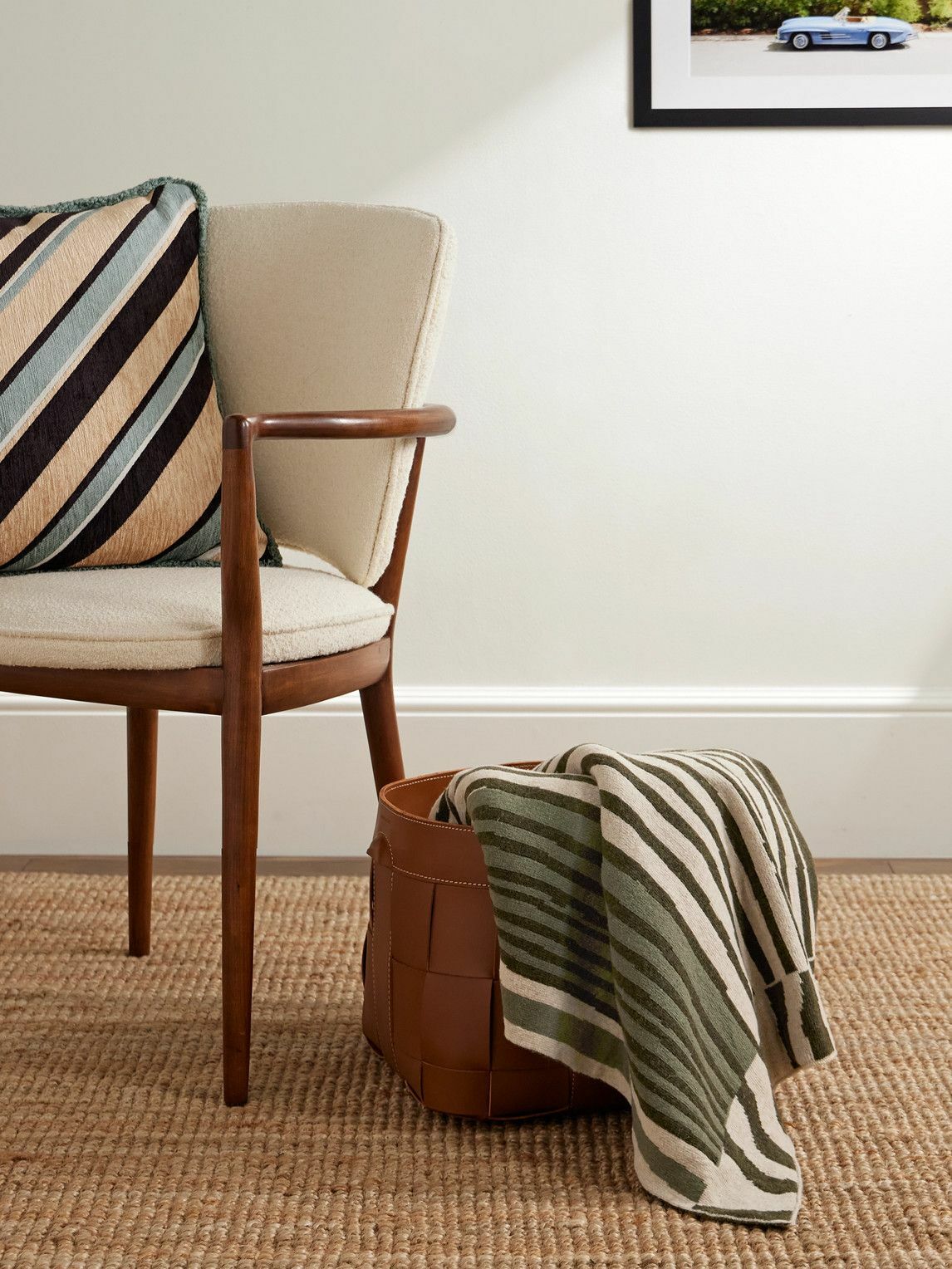 Soho Home - Orwell Striped Jacquard-Knit Wool-Blend Throw