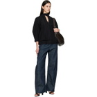 LEMAIRE Black Scarf Blouse