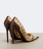 Gucci Donna Horsebit GG Canvas pumps