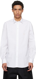 Moschino White Embroidered Archive Goose Shirt