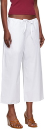 FLORE FLORE White Josephine Lounge Pants