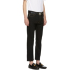 Versace Black Slim Fit Gold Stitch Jeans