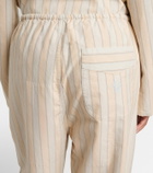 Maison Margiela Striped cotton wide-leg pants