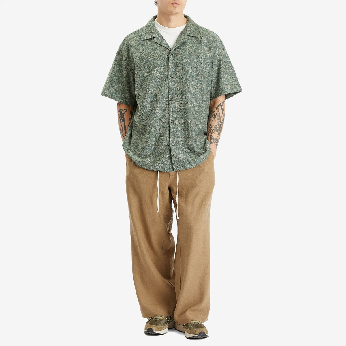 Merely Made Men's Floral Shirt in Brown