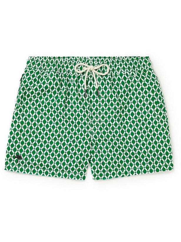 Photo: OAS - Short-Length Printed Swim Shorts - Green