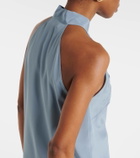 Nili Lotan Zelie halterneck silk top