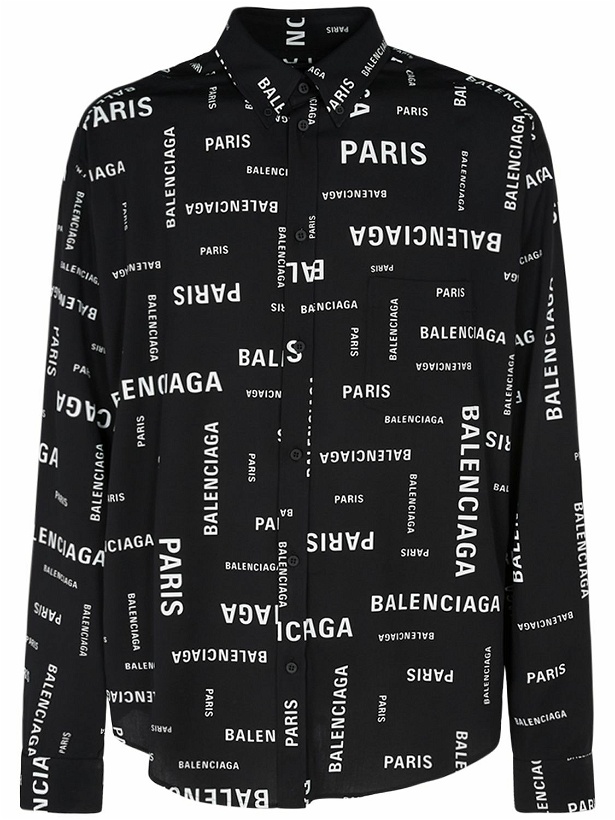 Photo: BALENCIAGA - Paris Allover Viscose Poplin Shirt