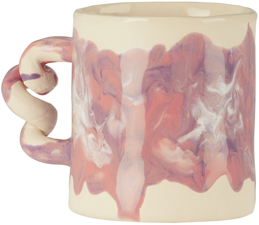 Harlie Brown Studio White & Purple Haze Wiggle Mug