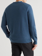 Theory - Toby Waffle-Knit Cashmere Sweater - Blue